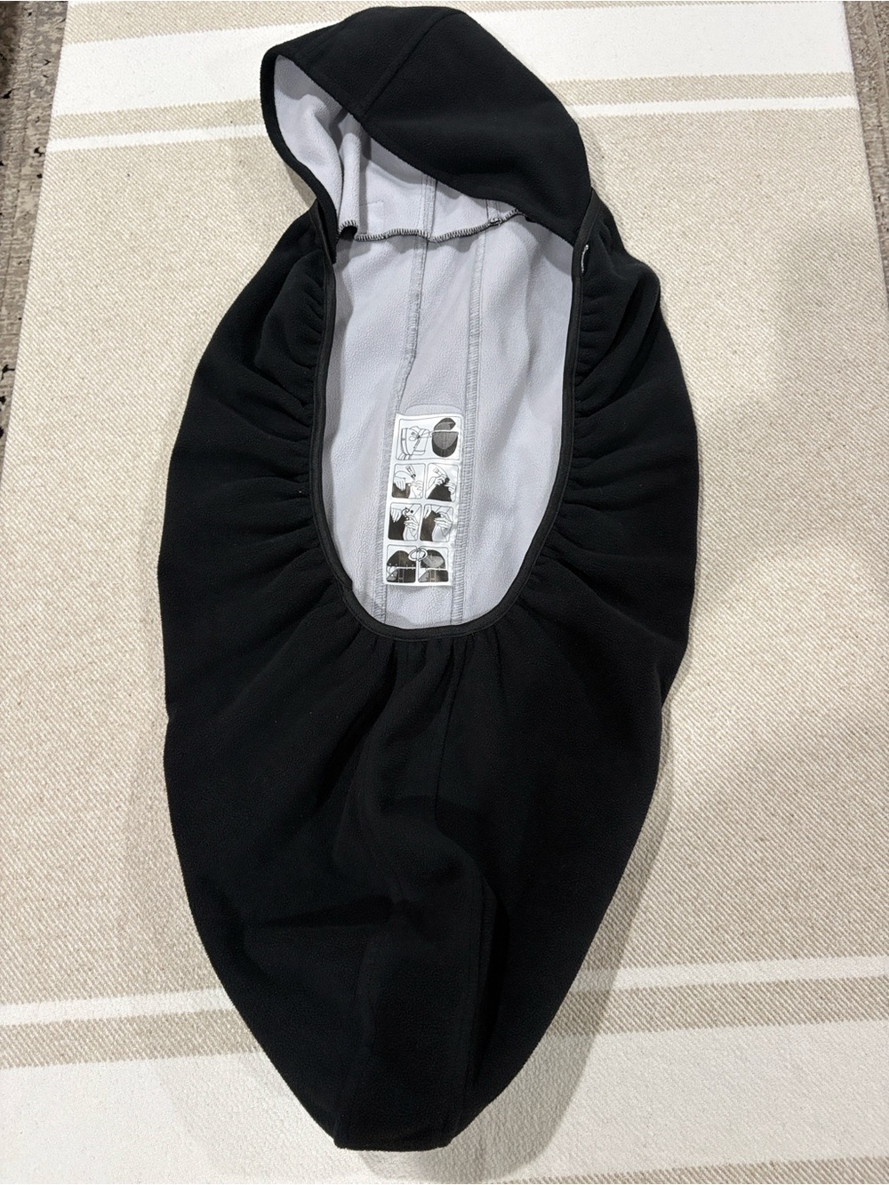 BabyBjorn Black Infant Carrier Cover with Hood - Picture 3 of 6